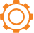 Orange gear icon