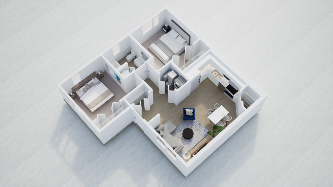 The Haven Suite A 3D floorplan
