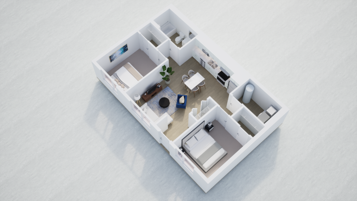 The Haven Suite B 3D floorplan